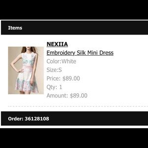 Embroidery silk mini dress/ MOVING SALE